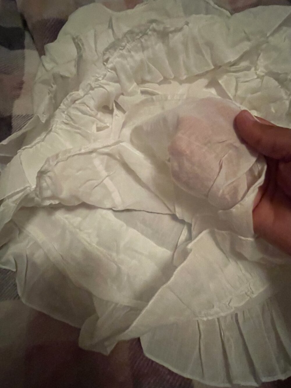 Beautiful White Delia's All Cotton Frilly Summer Baby Doll Style Top!! Women's L - Picture 7 of 16